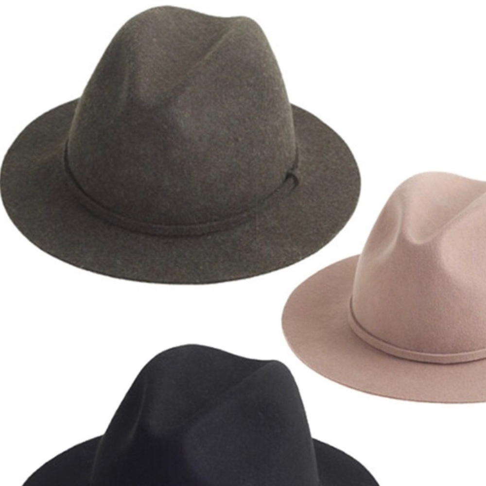 J. Crew Classic Fedora in Olive Green